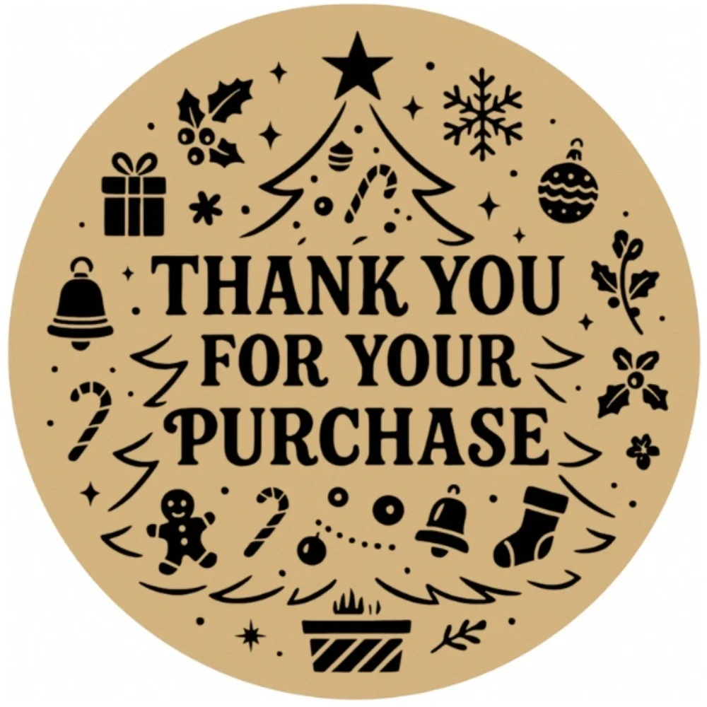Thank You For Your Purchase Christmas Stickers 2